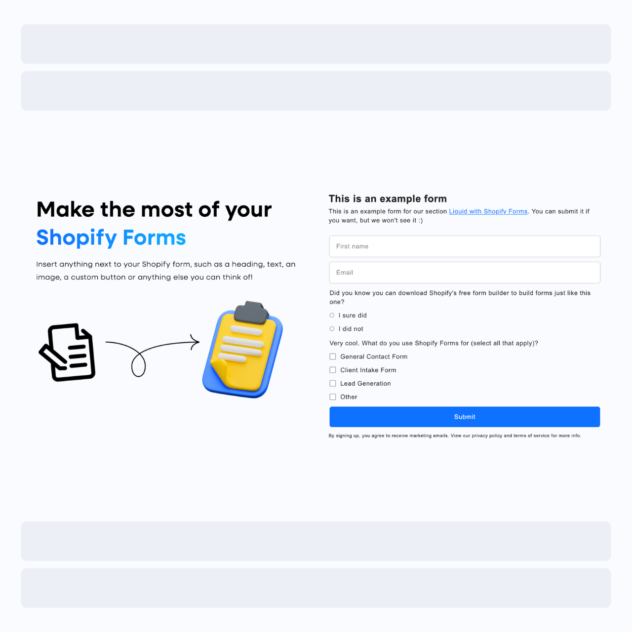 Liquid with Shopify Form