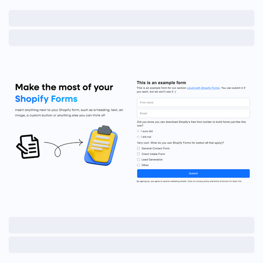 Liquid with Shopify Form